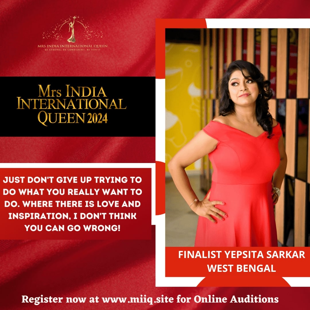 Mrs India 2024 finalist - Mrs. Yepsita Sarkar, West Bengal
