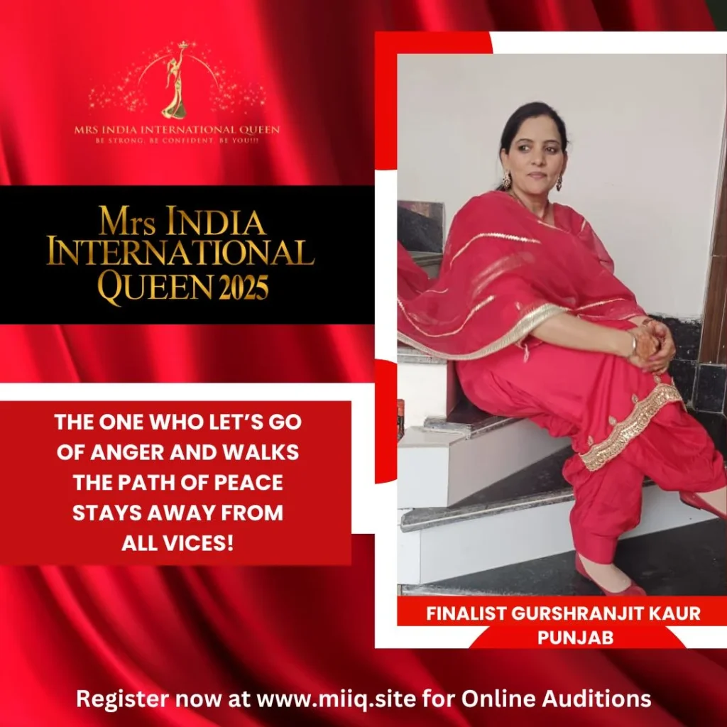 Mrs. Gurshranjit kaur - finalist of Mrs India International Queen 2025