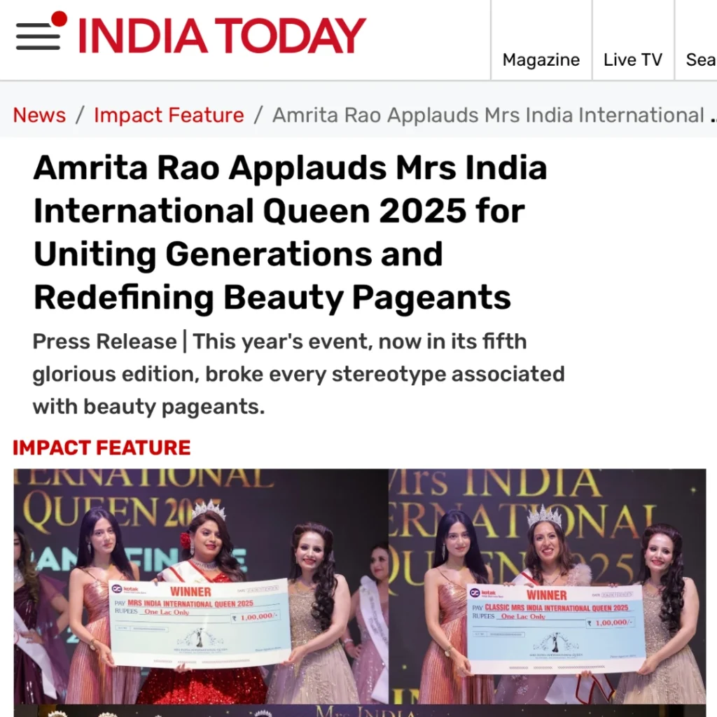 MRS INDIA 2025 IN INDIA TODAY