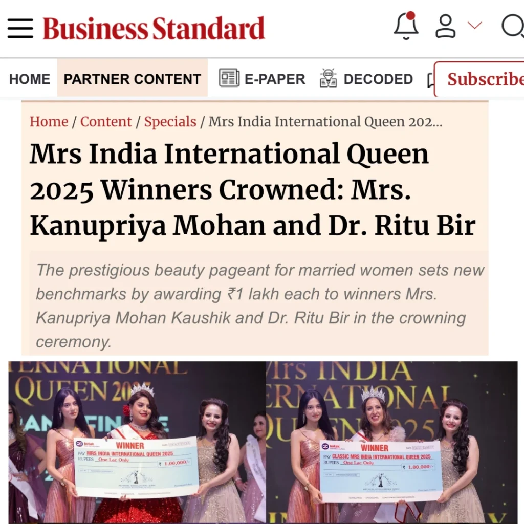 MRS INDIA 2025 IN BUSINESS STANDARD
