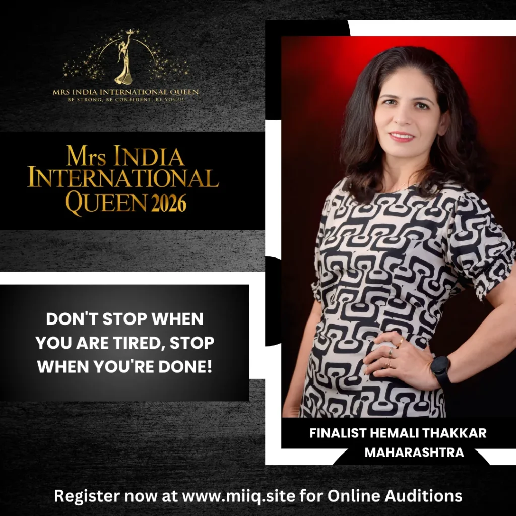 Mrs. Hemali Jiten Thakkar - finalist of Mrs India International Queen 2026