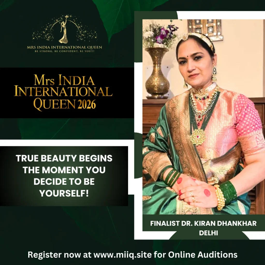 MRS INDIA INTERNATIONAL QUEEN FINALIST Dr. Kiran Dhankhar
