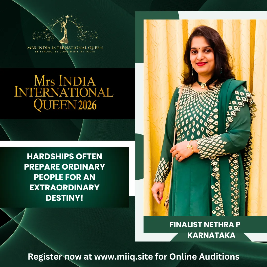MRS INDIA INTERNATIONAL QUEEN FINALIST Dr. Nethra P