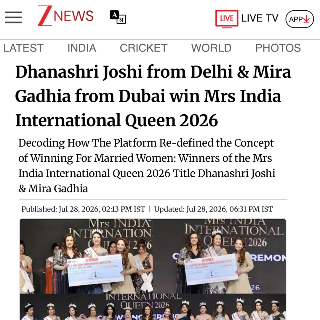 MRS INDIA 2026 IN ZEE NEWS